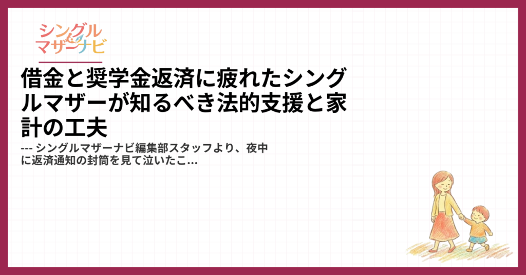 借金と奨学金返済に疲れたシングルマザーが知るべき法的支援と家計の工夫1